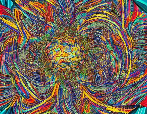 Surreal Neo-Pop Art Graphic Score Illustration