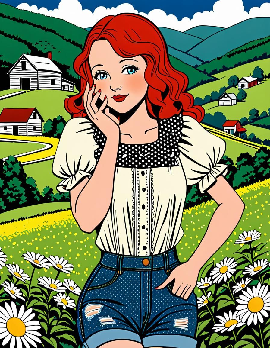 Daisy Mae: Cartoon Illustration of an Appalachian Woman