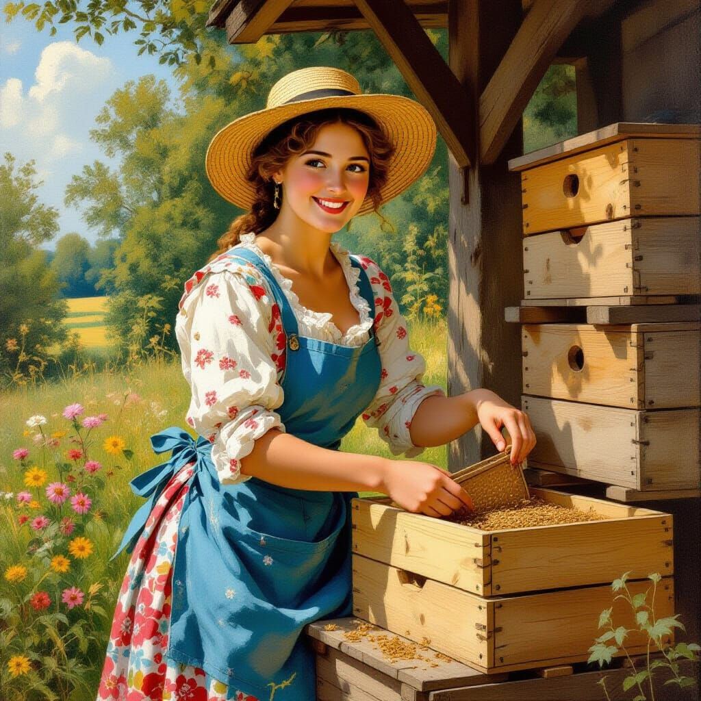 1756 Bee Keeper in Rococo Style