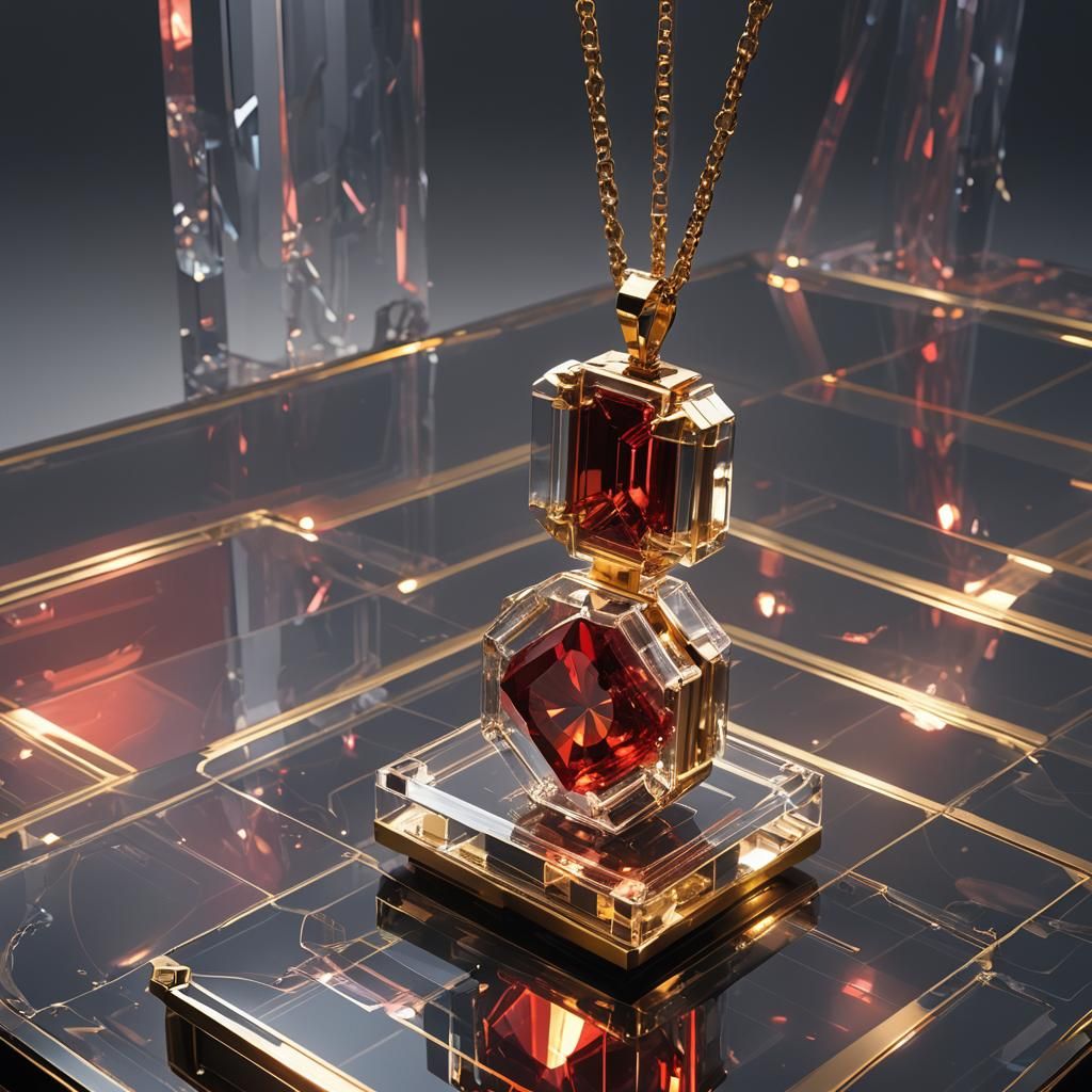 Sci-Fi Crystal Block Still Life in Industrial Style