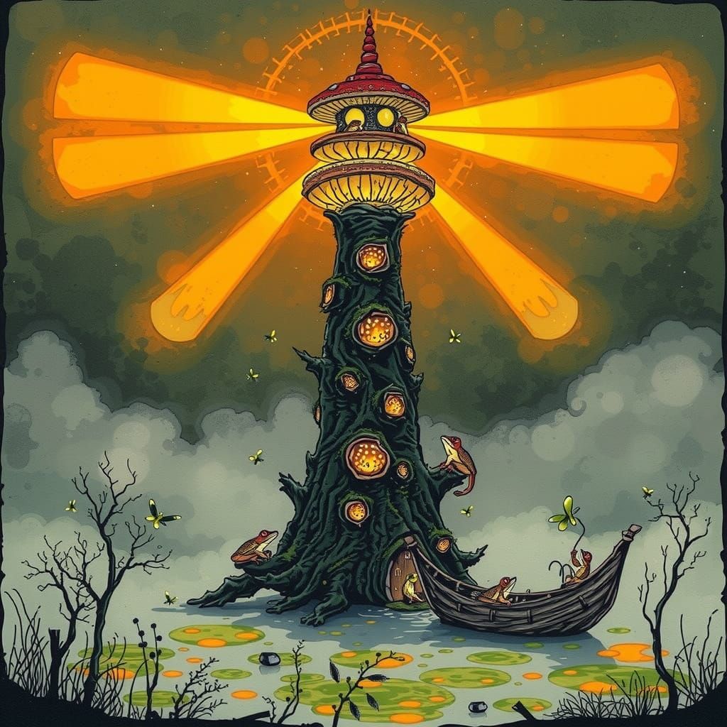 "Mycelight Signal in the Fogroot Marsh"