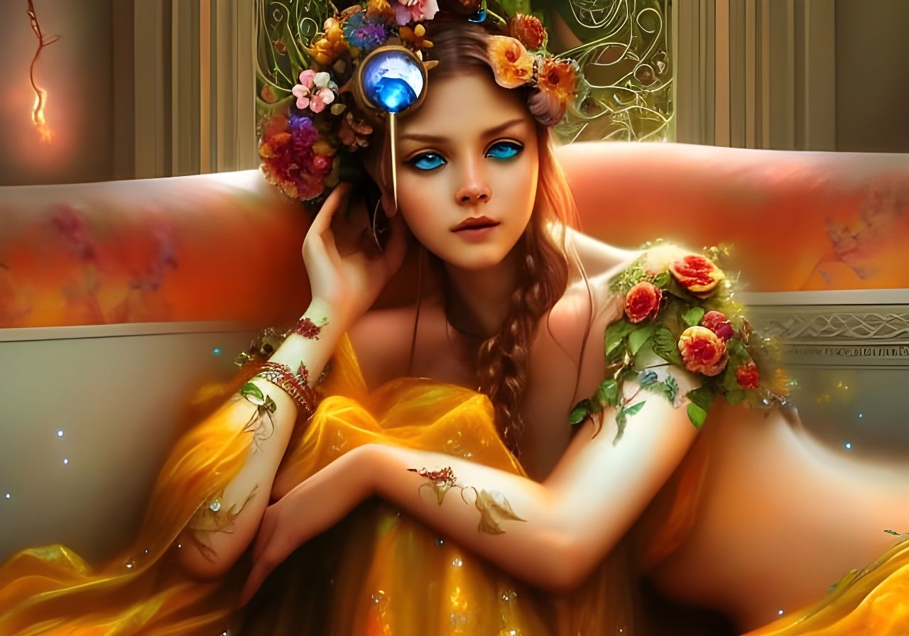 Mystical Flower Woman Movie Poster: Floral Power