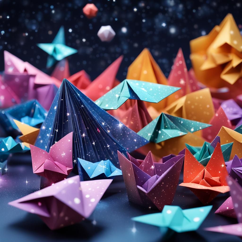 Magical Outer Space Origami Papercraft in 8K