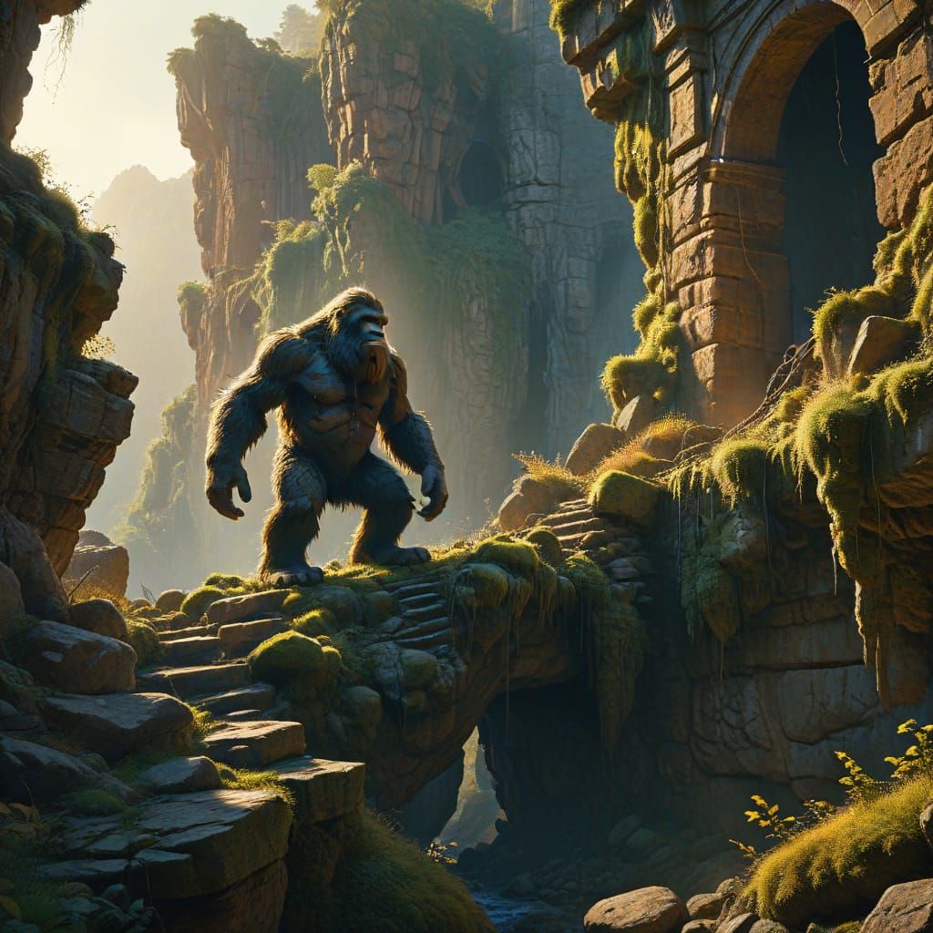 Adventurous Sasquatch Reaches Ancient Canyon Ruins