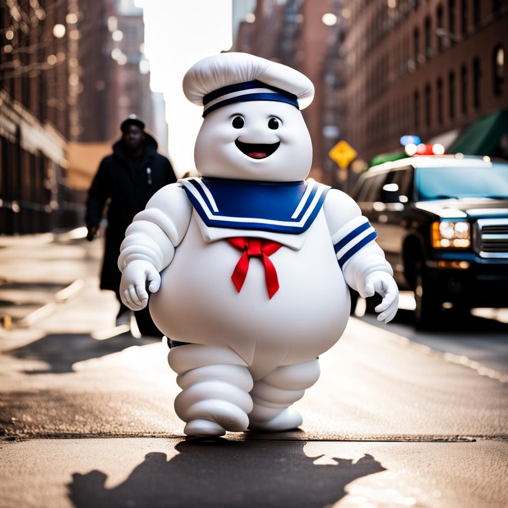 Biggie Smalls as Marshmallow Man in Brooklyn