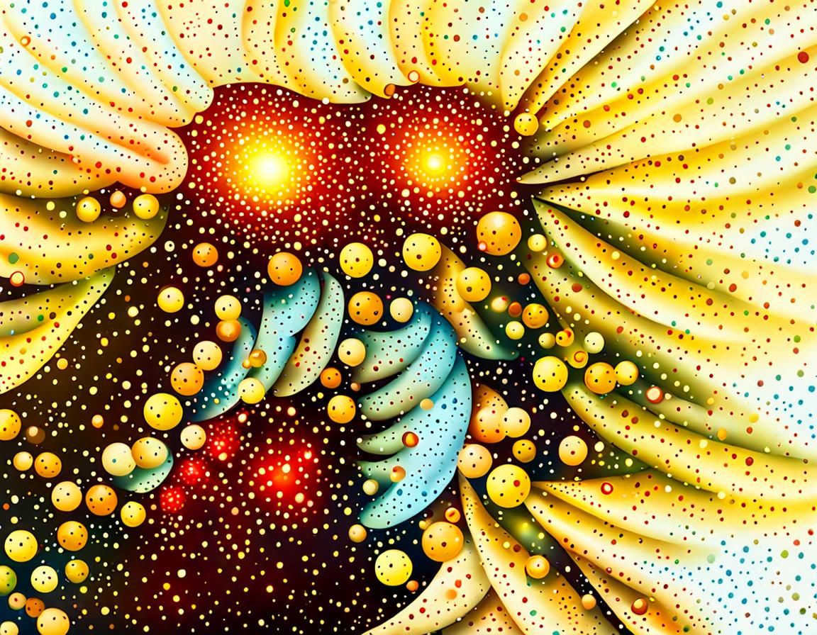 Glowing Dotted Pattern of Small Points