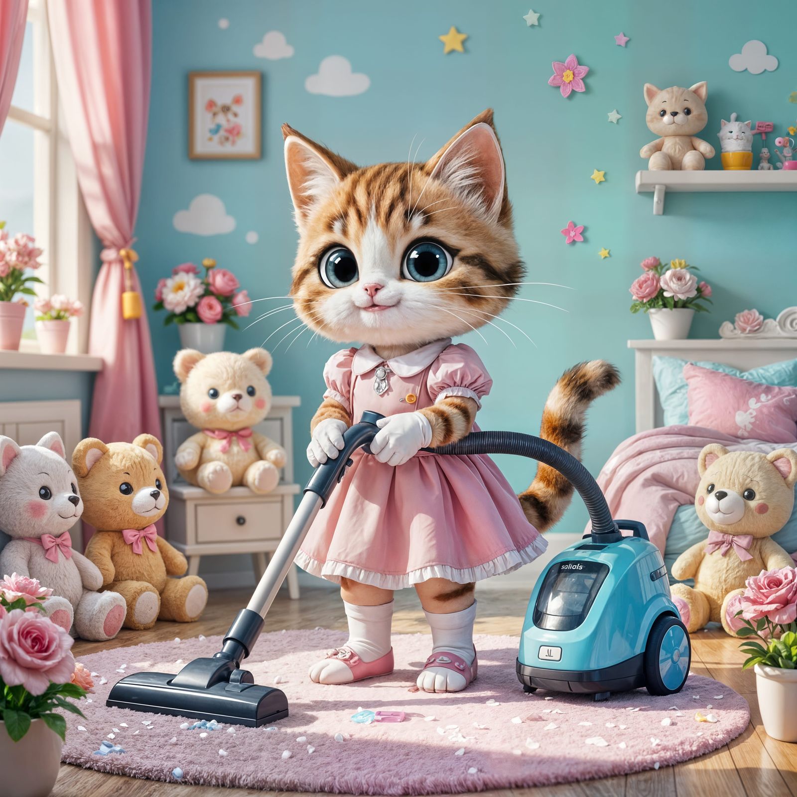 The Cat and the Vacuum Cleaner