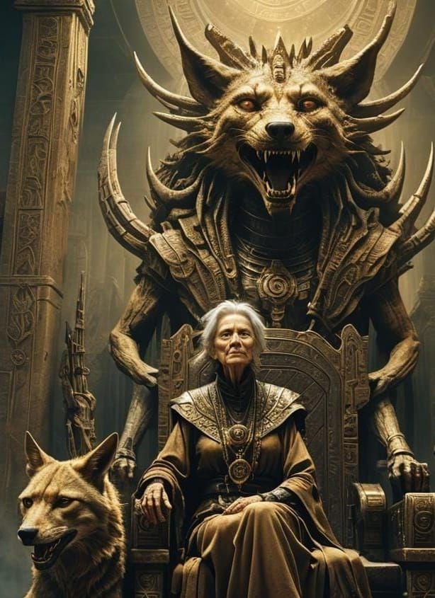 Jackal Woman: Detailed Matte Painting in 8k