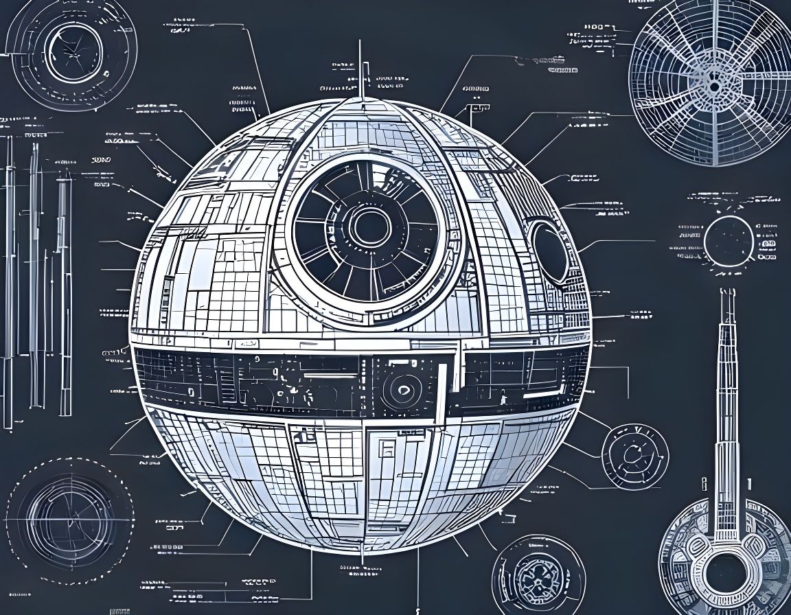 In a galaxy far far away... (Blueprint of the Death Star III)