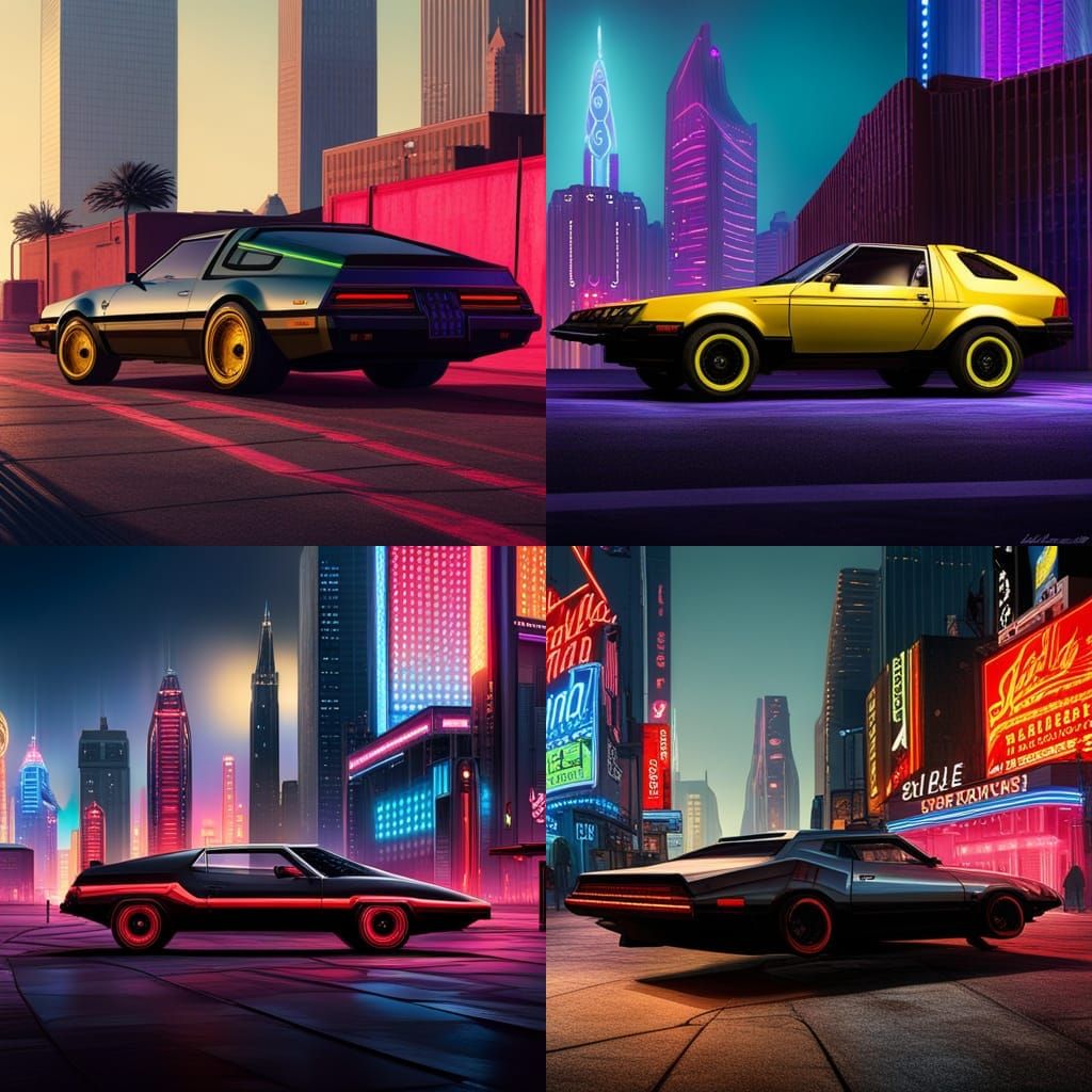 1980 AMC Spirit in Cyberpunk 2099 Style