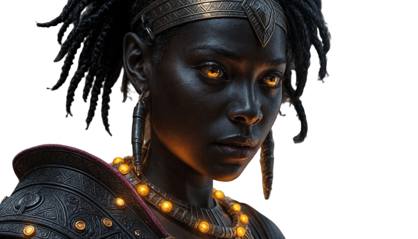 Nubian Warrior Woman in Hyper-Realistic Digital Art