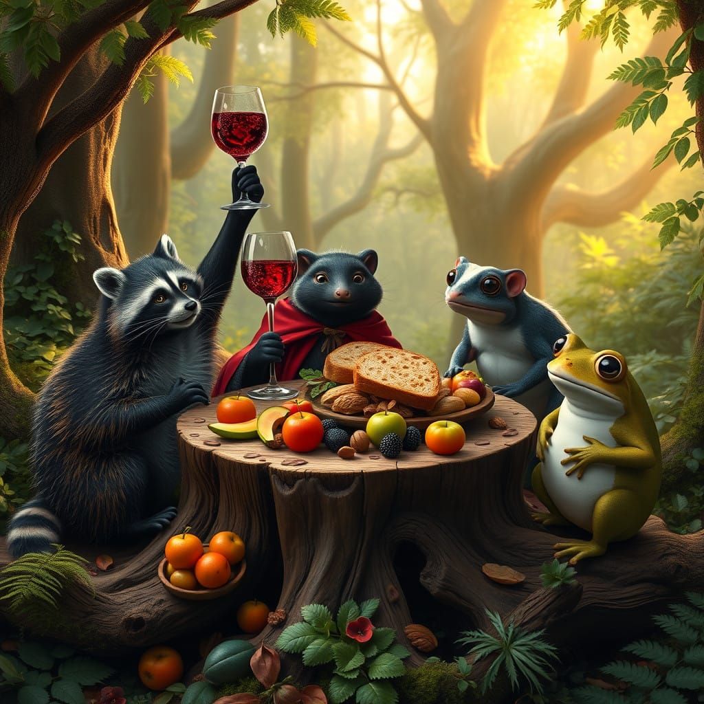 Whimsical Woodland Gathering in Classical Rococo Style