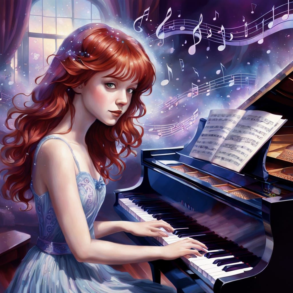 Fantasy Piano Melody in Dreamy Mist