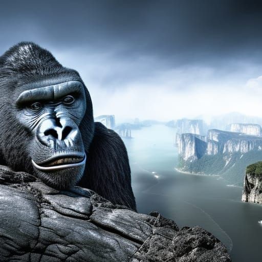 Hyperrealistic King Kong in Cinematic Detail