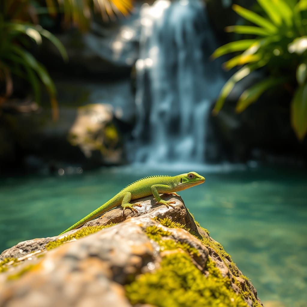 lizard sunning itself