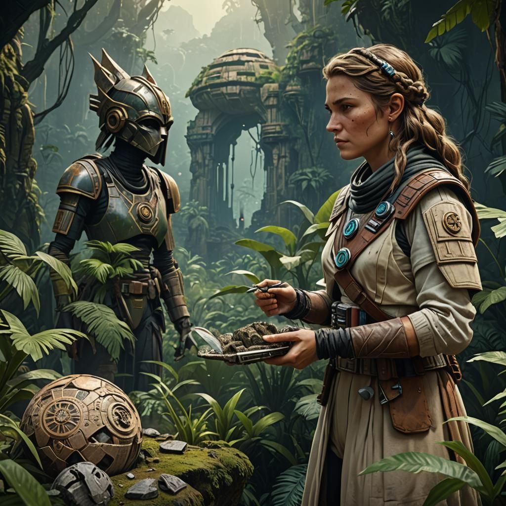 Alien Archaeologist Uncovers Artifact: Star Wars Style