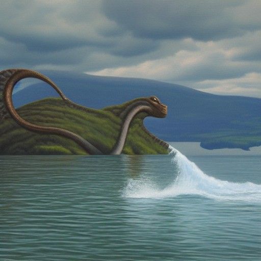 Loch Ness Monster Oil Painting by Gurney