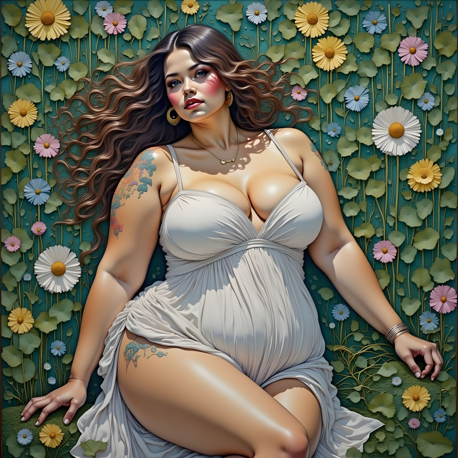 Radiant Self-Love Blooms in a Vibrant Garden