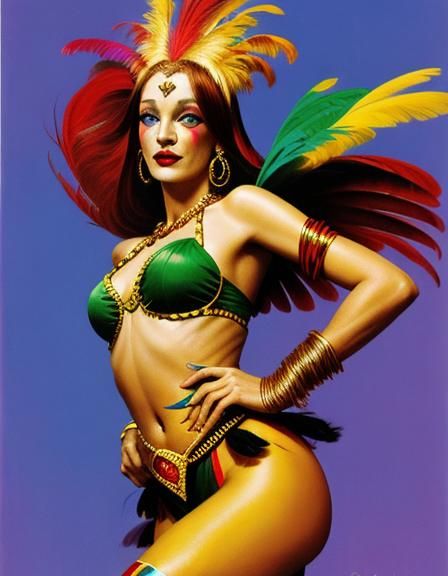 Uma Thurman in Rio Carnival