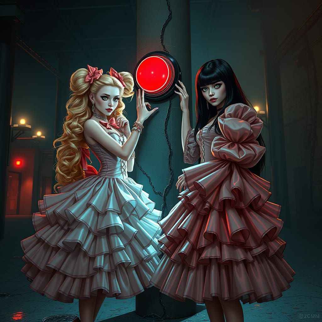 Cyberpunk Princesses in Abandoned Warehouse