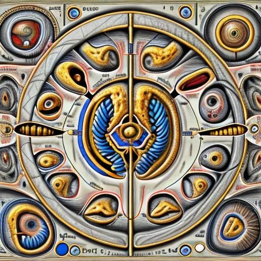 Human Ear: Transverse Anatomical Illustration