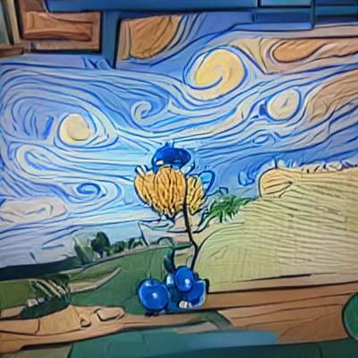Colorful Portrait in Van Gogh Style