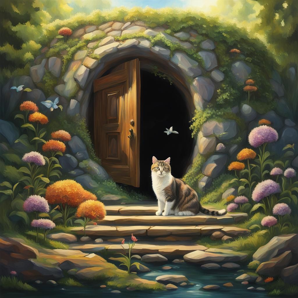 Portal to Another World: Cat Family in Hyper-Realism