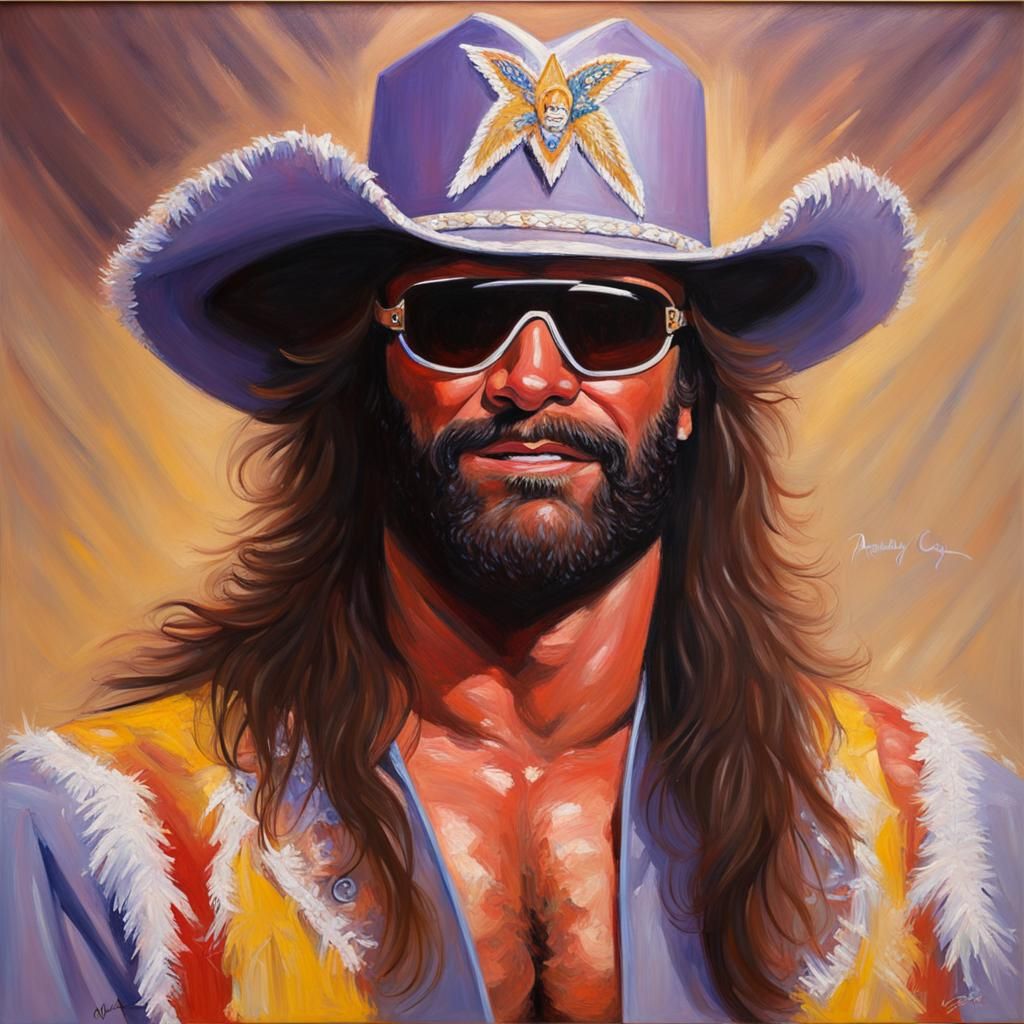 Macho Man Randy Savage: Oil Painting Portrait