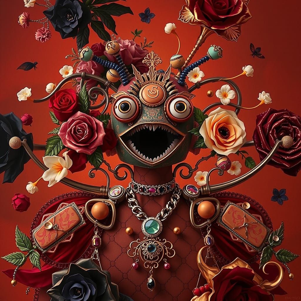 Maximalist Opulent Masterpiece in Triadic Colors