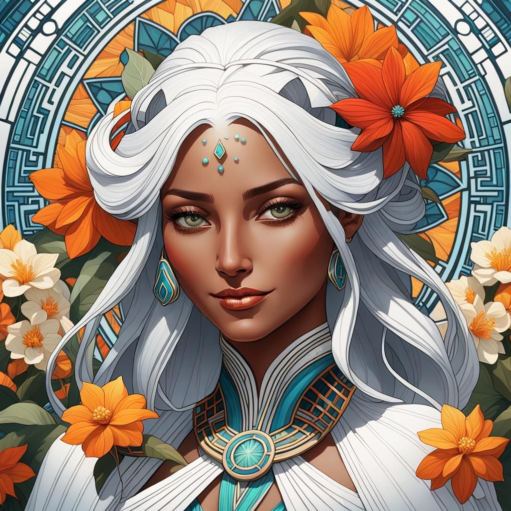 Arkanian Woman Portrait in Hyperrealistic Style