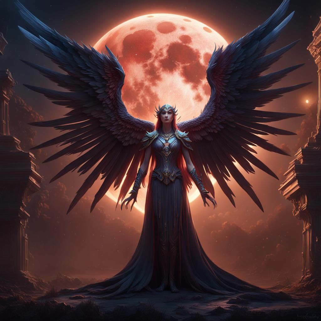 Celestial Being Shrouded in Darkness During Lunar Eclipse