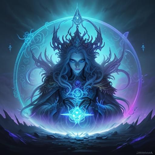 Sorceress with Glowing Vial: Fantasy Concept Art