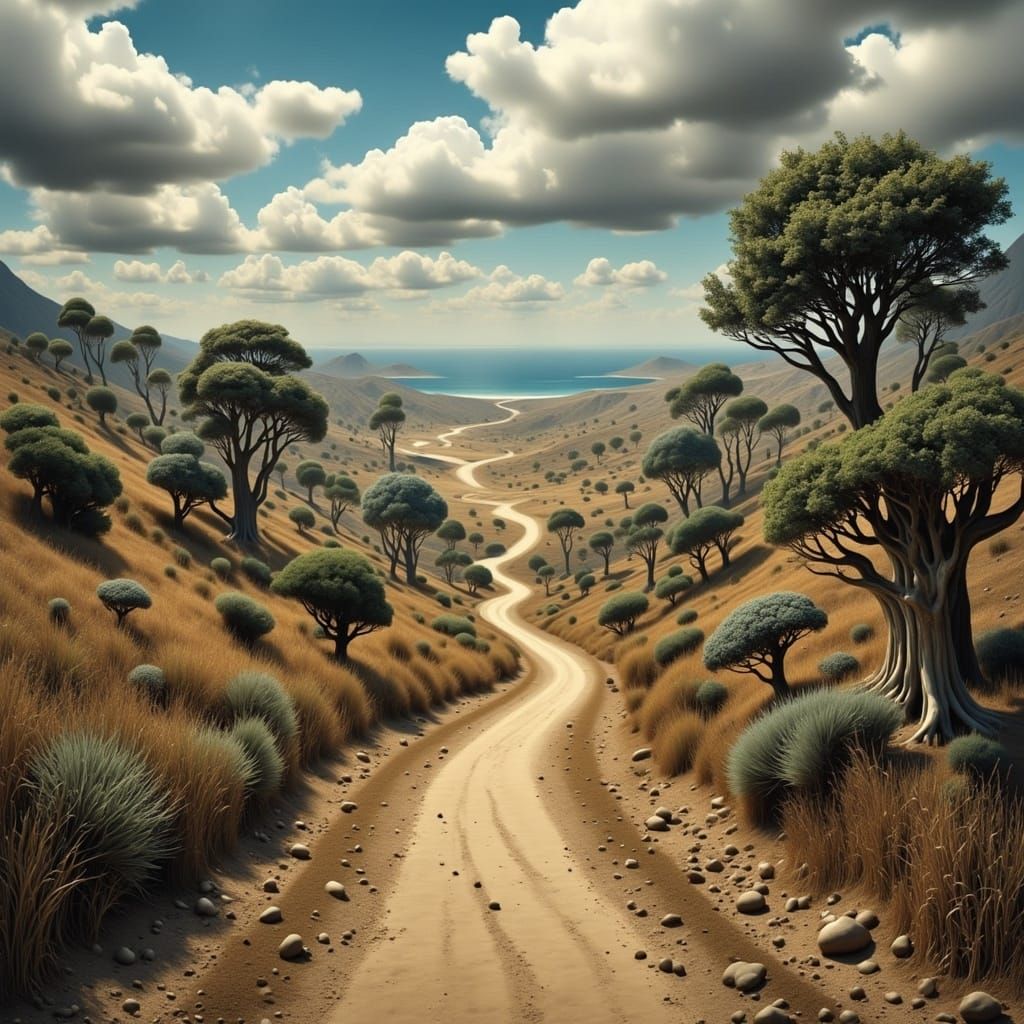 Sunlit Ventura Highway in Vibrant Colors