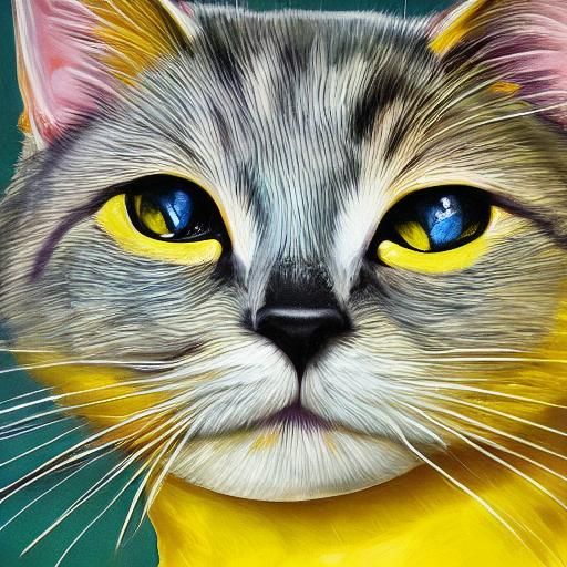 Hyperrealistic Lemon and Kitten Splash Art