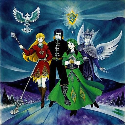 Celtic Knights of the Dungeons: Mythological Digital Art