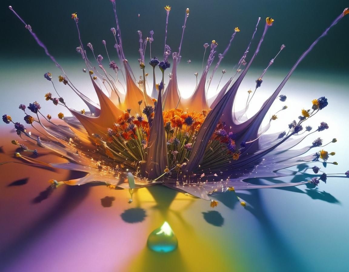 Exploding Teardrop Arabesque in Prismatic Wind