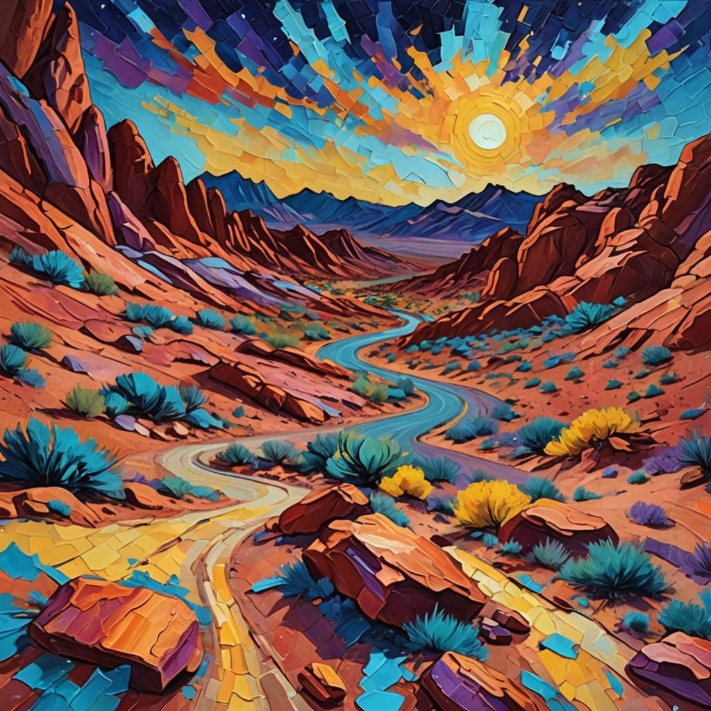 Valley of Fire: Impasto Painting in Vivid Colors
