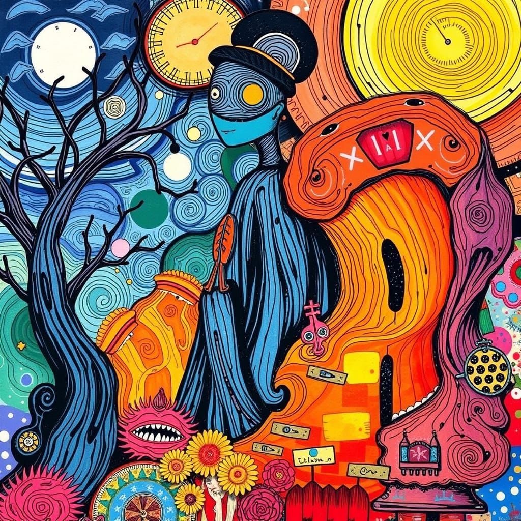 Dreamlike Scene in Post-Impressionist Style