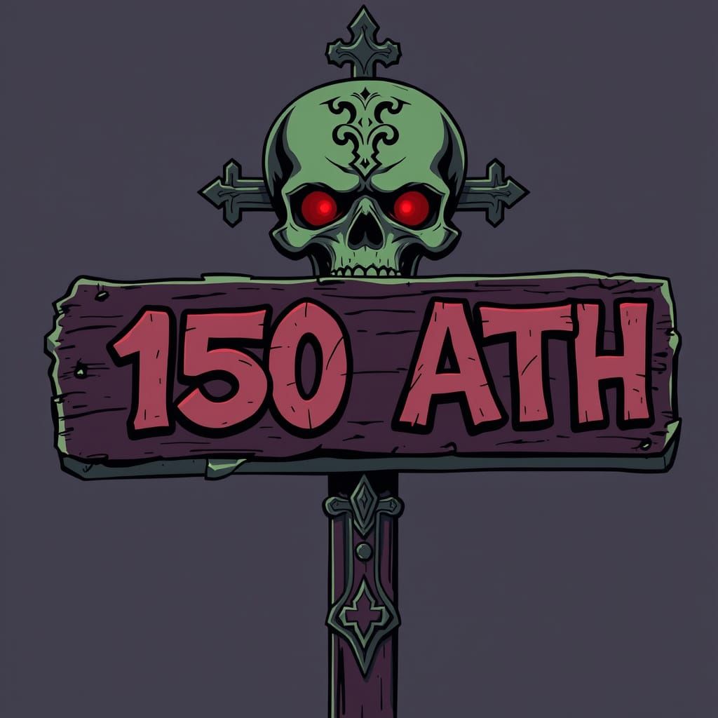 Gritty Graffiti Sign with Skull and Cross