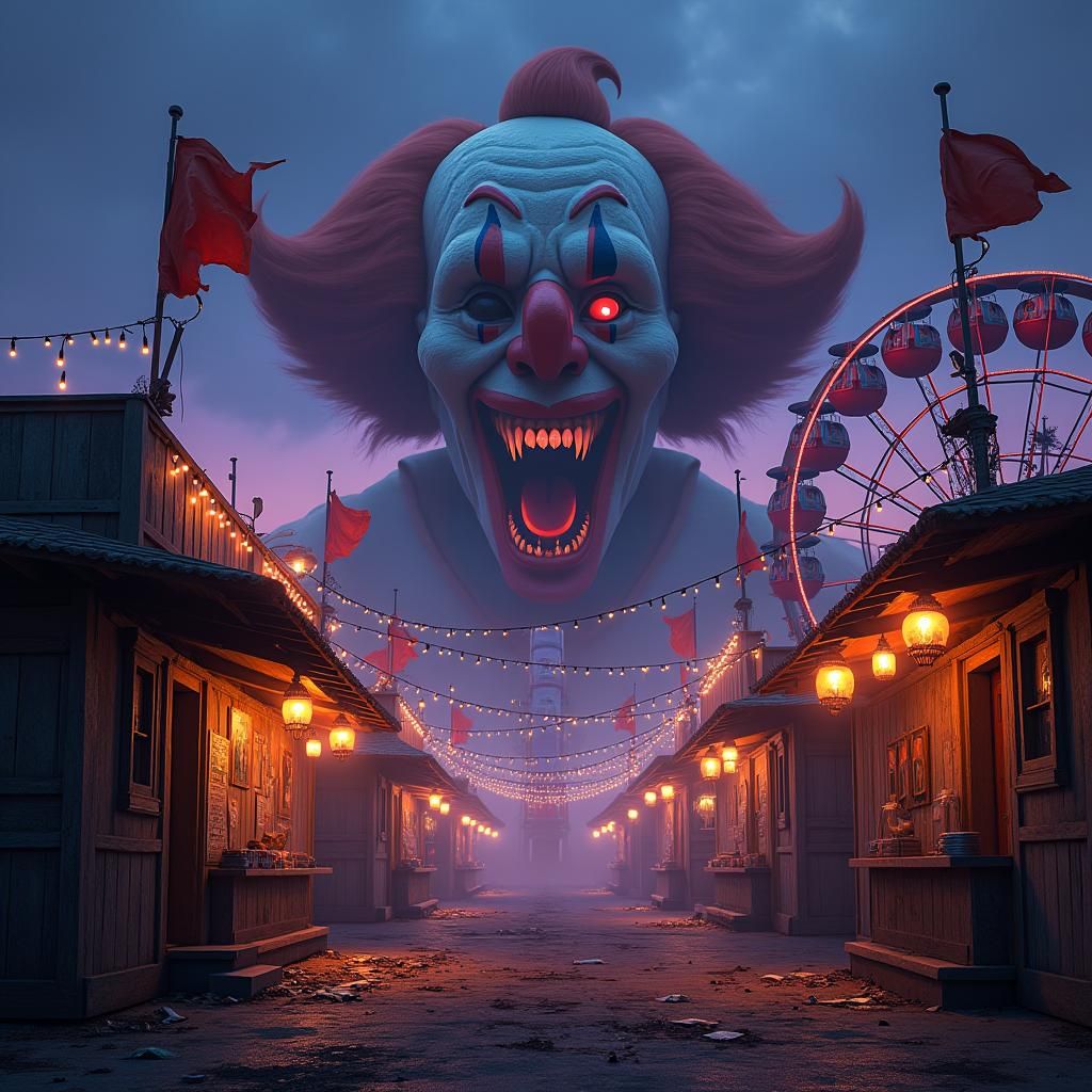 Foreboding Carnival at Dusk: A Digital Tableau