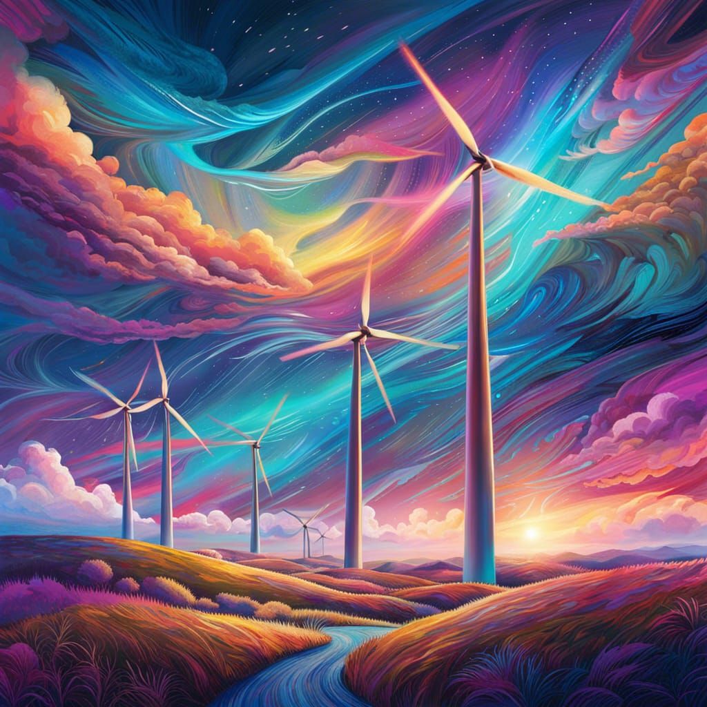 Cosmic Windmills on a Hillside: Holographic Illustration