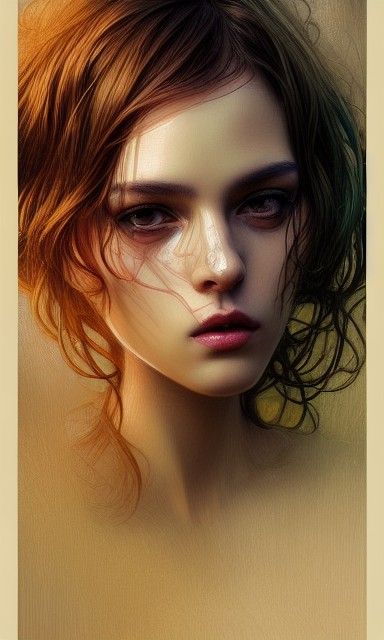 Ethereal Transexual Girl: Intricate Fauvist Illustration