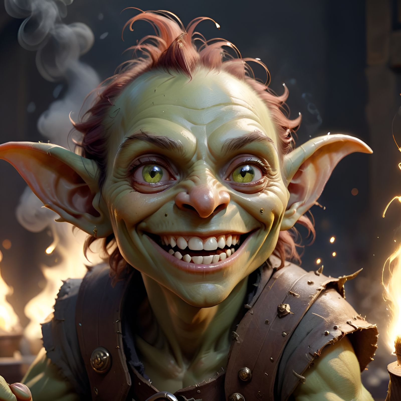 Hyperrealistic Goblin Character Portrait in 4K