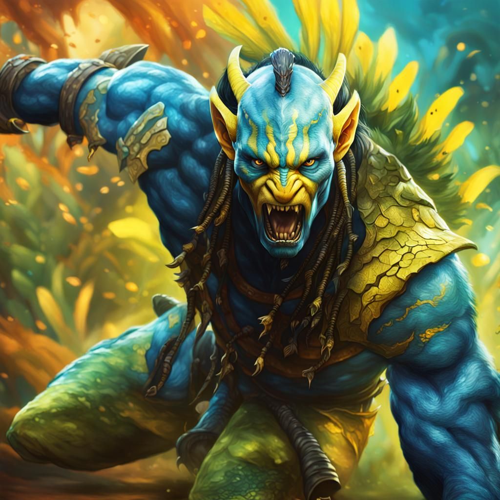 Na'vi Warrior Hissing: Hyperrealistic Pandora Concept Art