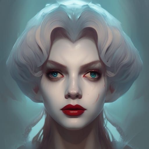 Angelic Pennywise Portrait in Digital Art Style