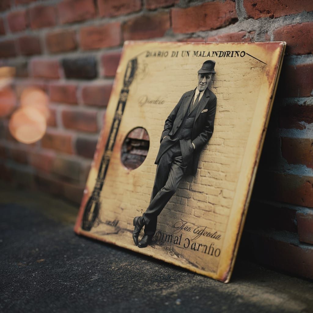 Vintage Vinyl Record Cover: Diario di un Malandrino