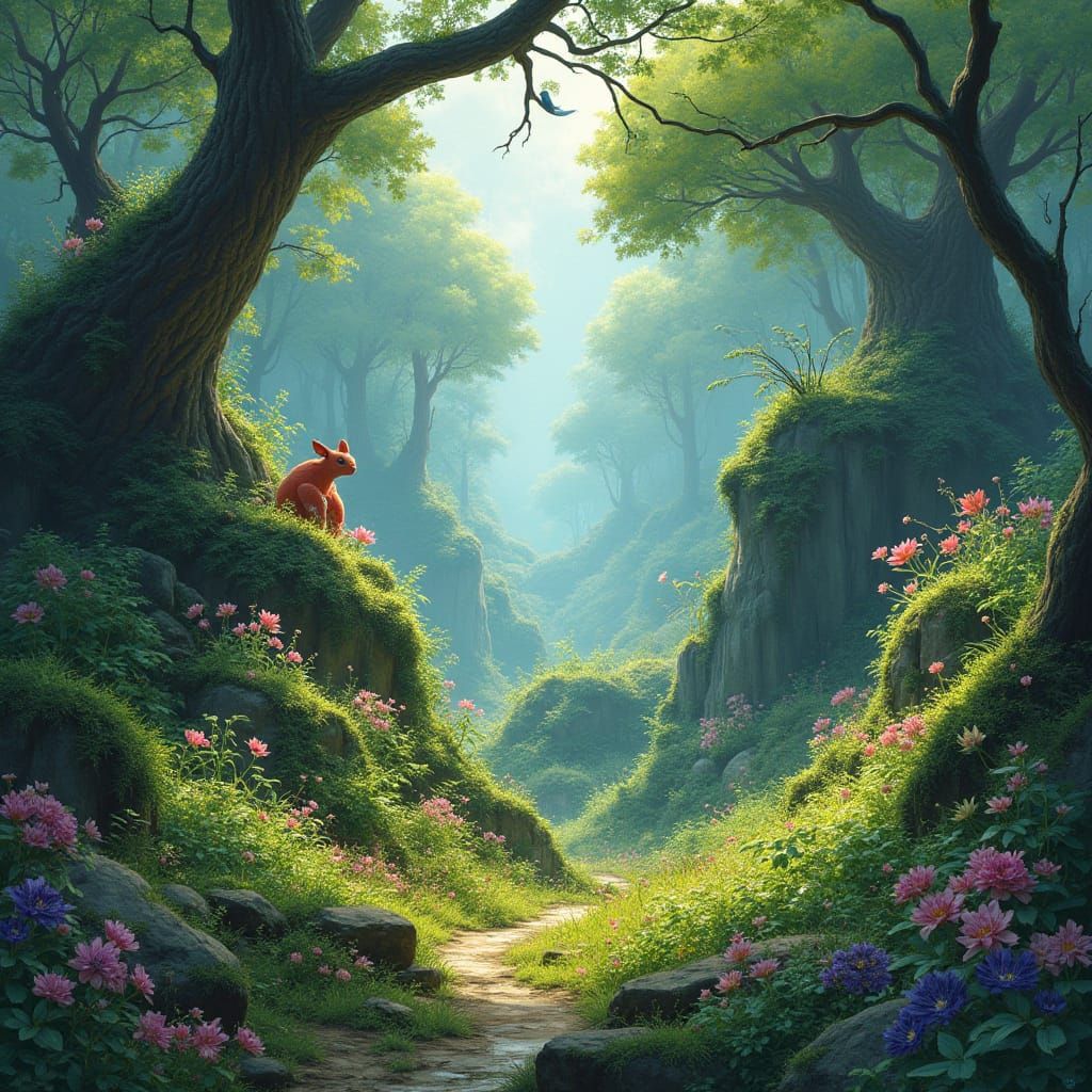 Enchanted Ecosystem in Dreamlike Digital Art