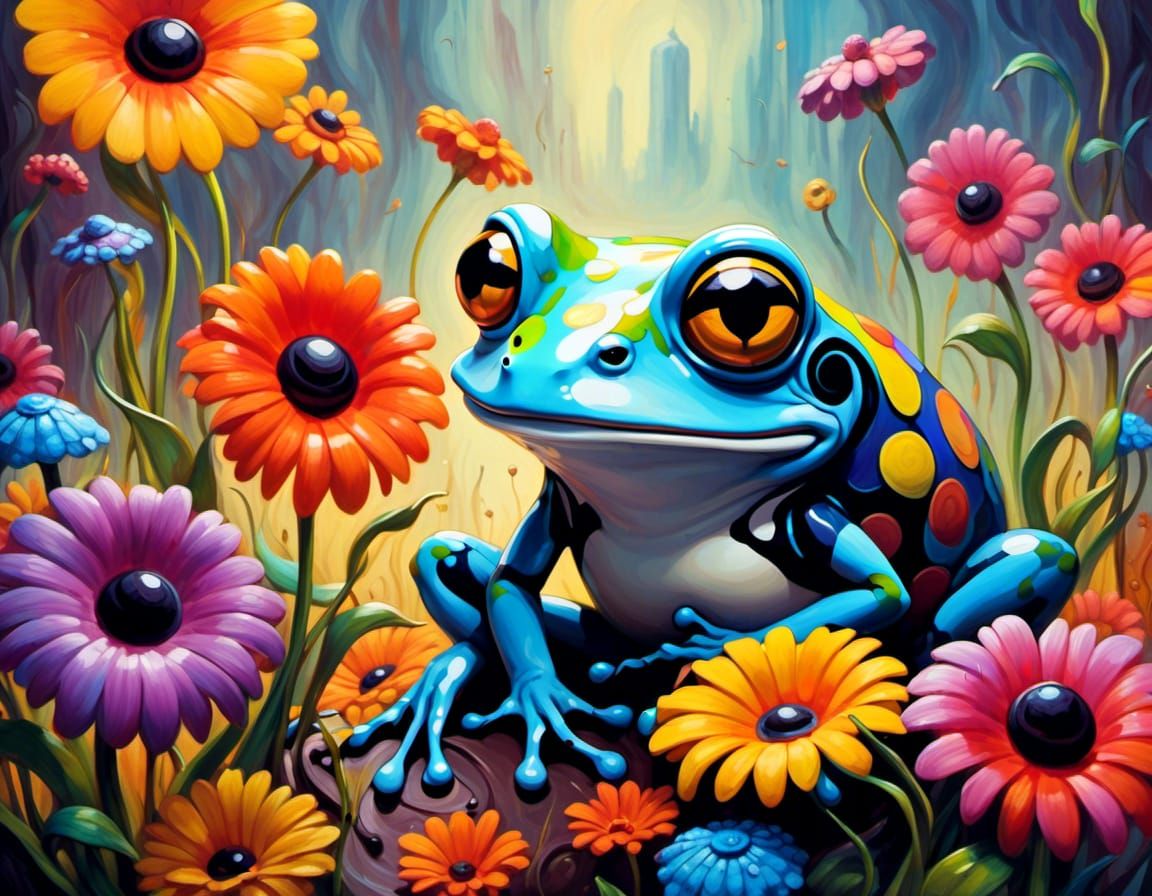 A whimsical, trippy and surreal illustration of psychedelic ...