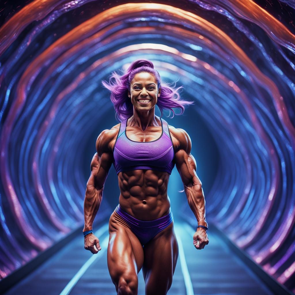 Powerful Bodybuilder Walks Through Interdimensional Portal