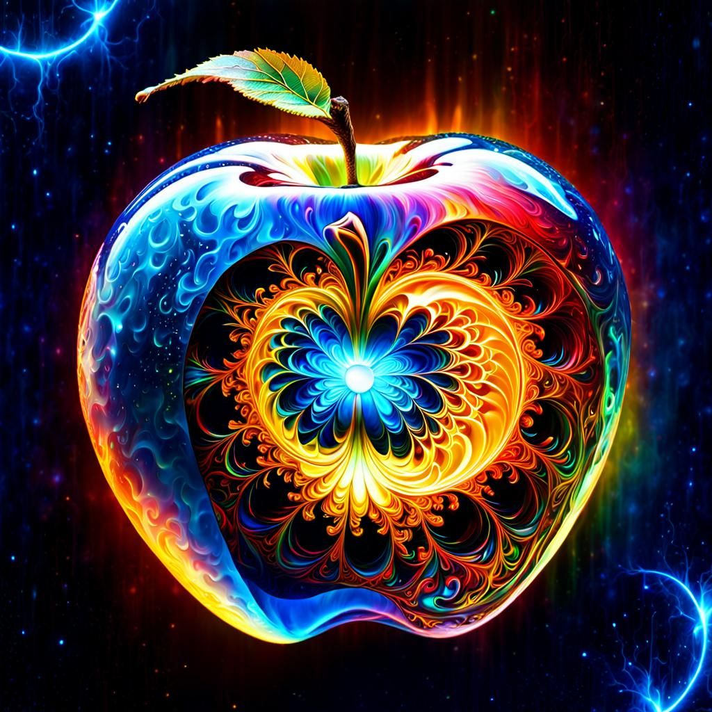 Celestial Apple Fractal Transformation in Cosmic Style